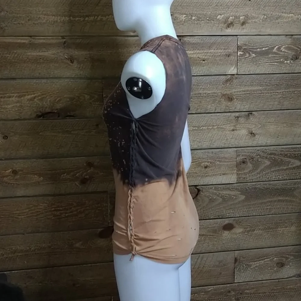 Blink-182 Customized Muscle Tank Brown and Tan T11 - Picture 10 of 10